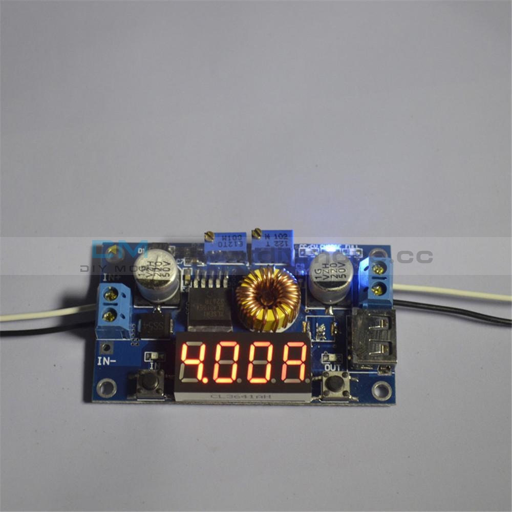 5A Cv Cc Led Drive Lithium Charger Power Step-Down Module W/ Usb Voltmeter Step Down