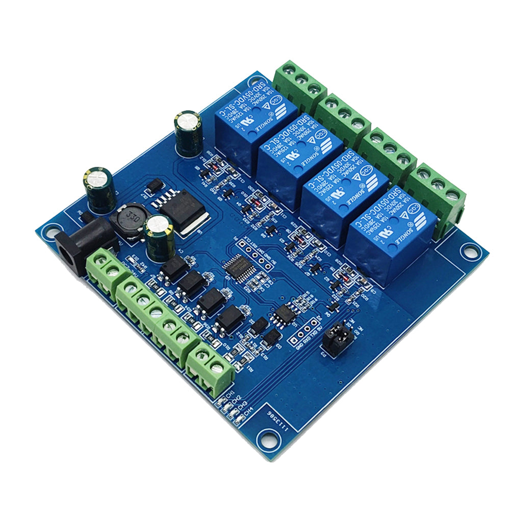 DC 24V 4 Channel Relay Control Switch RS485/TTL Anti-reverse Connection Module