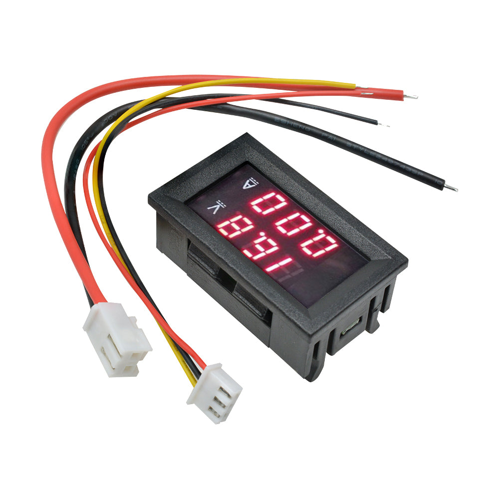 DC 0-100V 50A Red+Red Dual LED Digital Voltmeter Ammeter Panel Amp Voltage Gauge