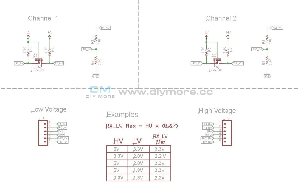 5Pcs 5 To 3.3V 2Channel Iic I2C Logic Level Converter Bi-Directional Module Uk Infrared Sensor