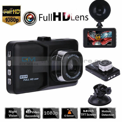 3 1080P Hd Car Dvr Vehicle Video Dash Cam Recorder Camera Hdmi G Sensor Holder For Car Accessories