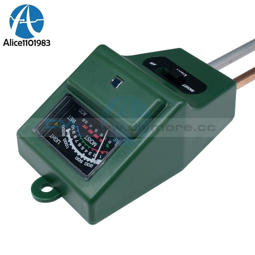 3 In 1 Soil Analysis Tester Gardening Detector Hygrometer Acidity Ph Meter Light Measures Moisture