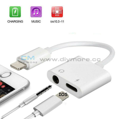 Adapter For Iphone X 6S 7 8 Plus Xs Max Splitter Audio Earphone Aux Charger Dual Module
