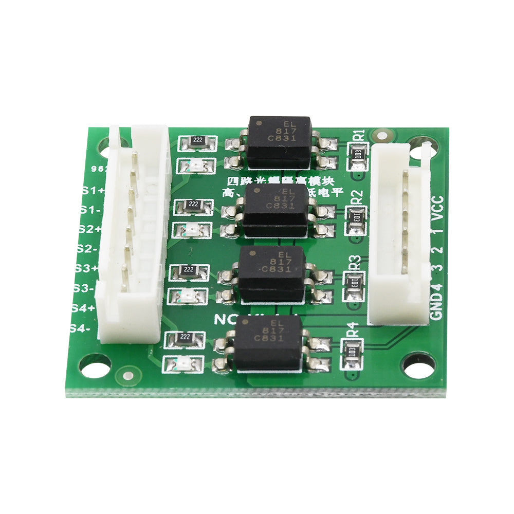 New 4 Channel Optical Coupler Isolation High/Low Level Voltage Converter Module