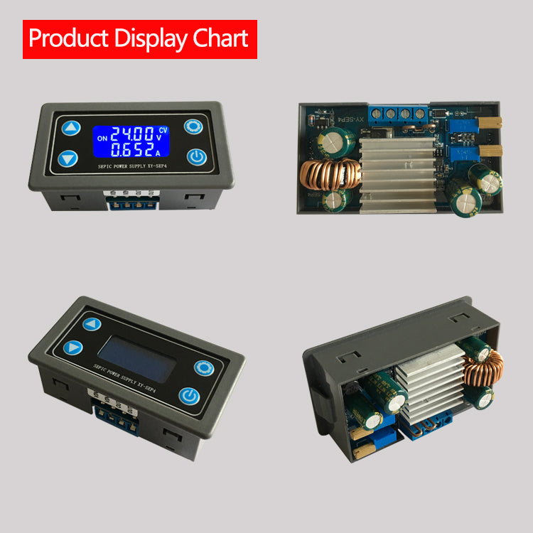 LCD Adjustable Auto DC-DC Buck Boost Converter DC 5-30V Power Supply Module