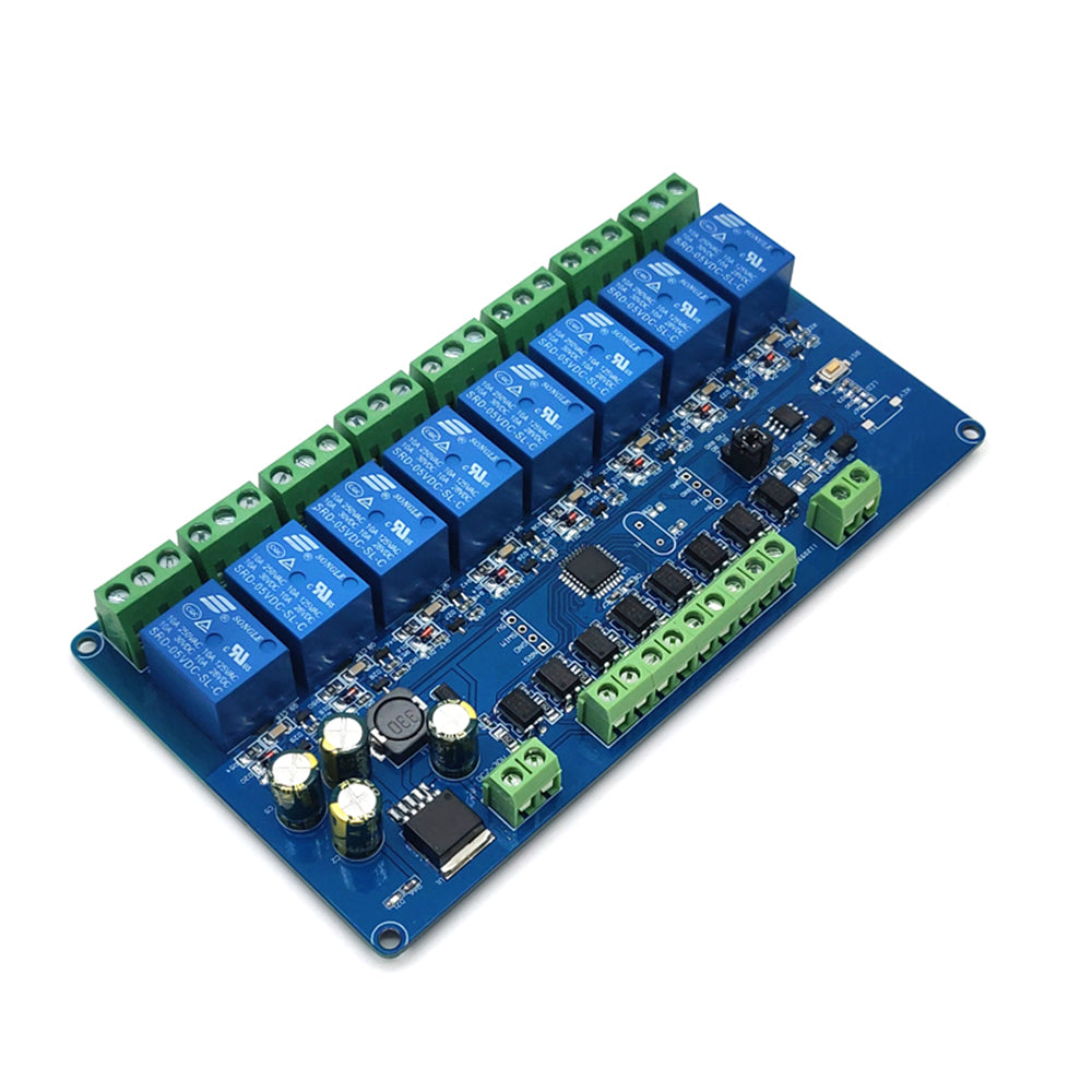 8 Channel Modbus Relay Module RS485 TTL UART 7-30V Multifunction Control Switch
