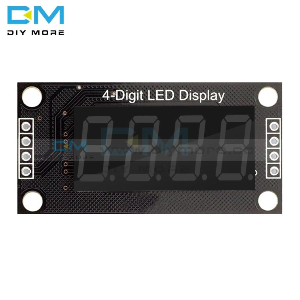 4 Digit Led Module Board 7 Segments Digital Display Tube 0.36 Inch Tm1637 For Arduino Blue Displays