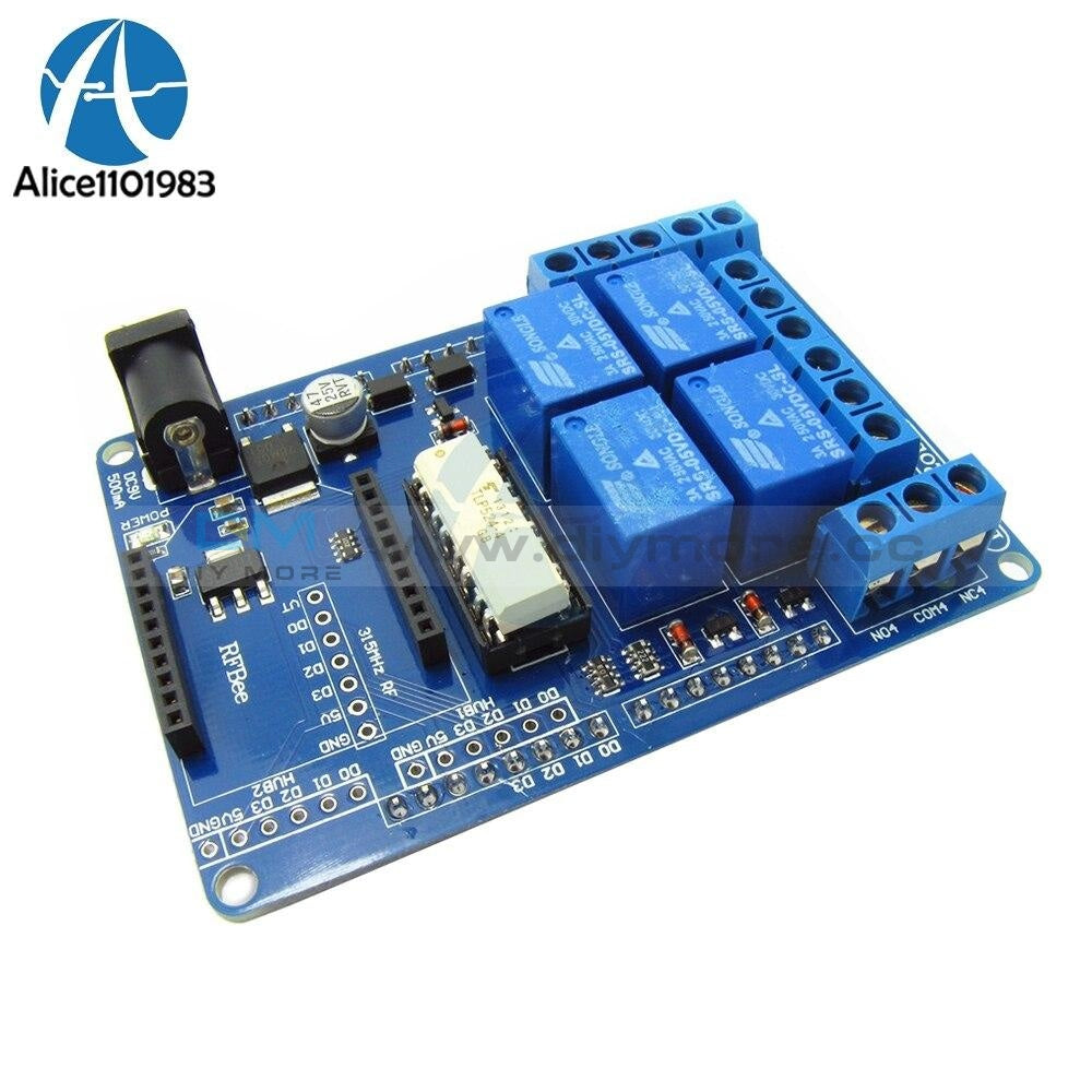 4CH 4 Channel 5V Relay Module Extension Board Shield V1.3 Compatible F ...