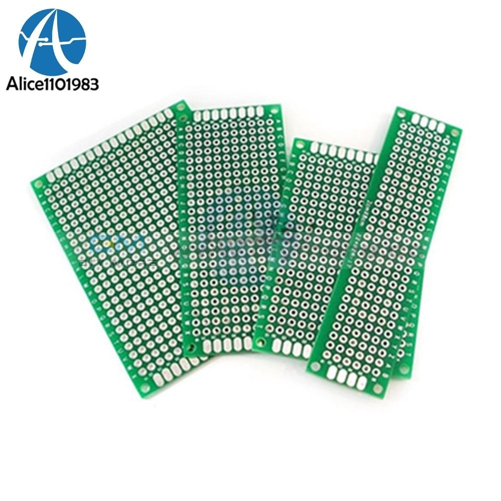 4Pcs Double Side Prototype Pcb Tinned Glass Fiber Breadboard 5X7 4X6 3X7 2X8 Cm Fr4 5 X 7 2 8 4 6 3