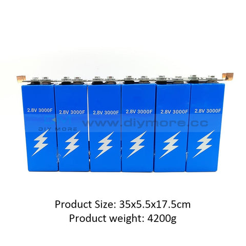 Super Farad Capacitor 16.8V 500F Ultracapacitor 6Pcs 2.8V 3000F Automotive Rectifier With Protection