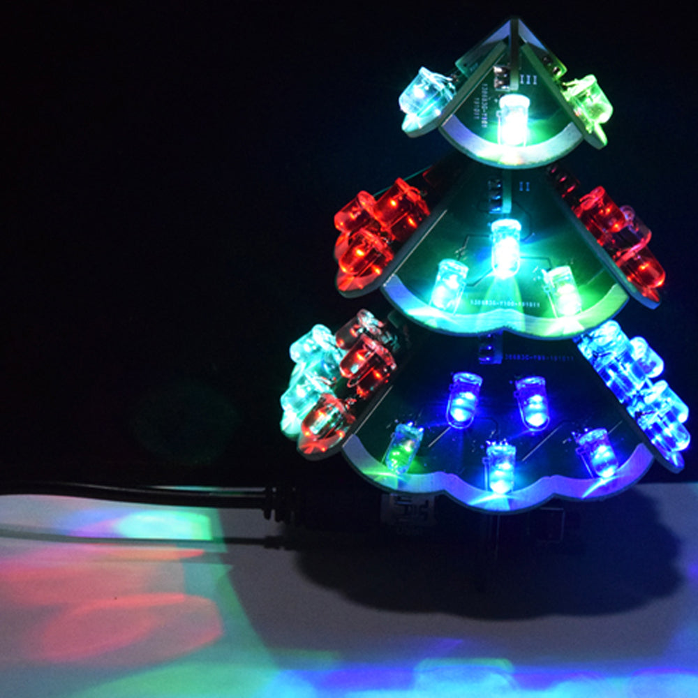 7 Color Colorful Remote Control WAV Music Christmas tree DIY Kit Support TF Card