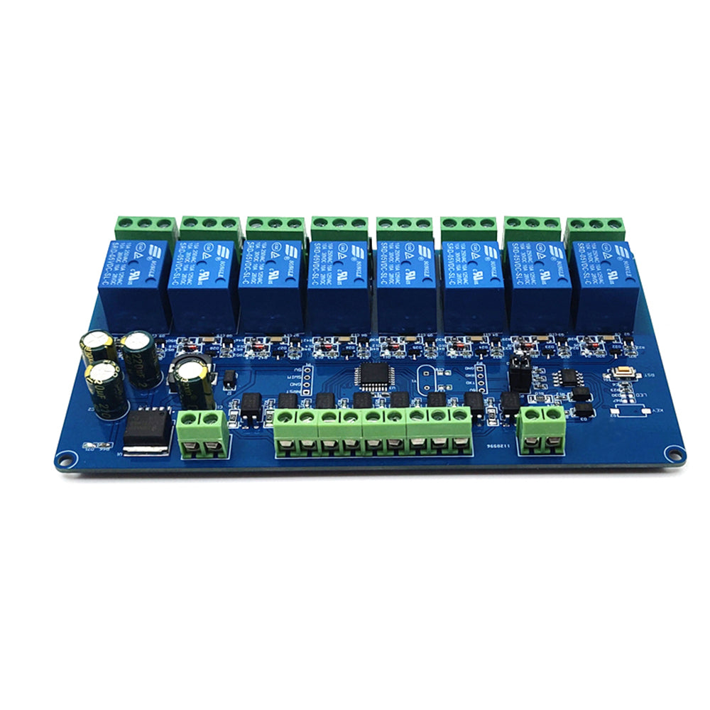 8 Channel Modbus Relay Module RS485 TTL UART 7-30V Multifunction Control Switch