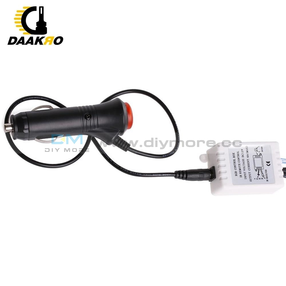 4Pcs 5050 9 Led Remote Control Cigarette Lighter Colorful Rgb Car Interior Floor Atmosphere Light