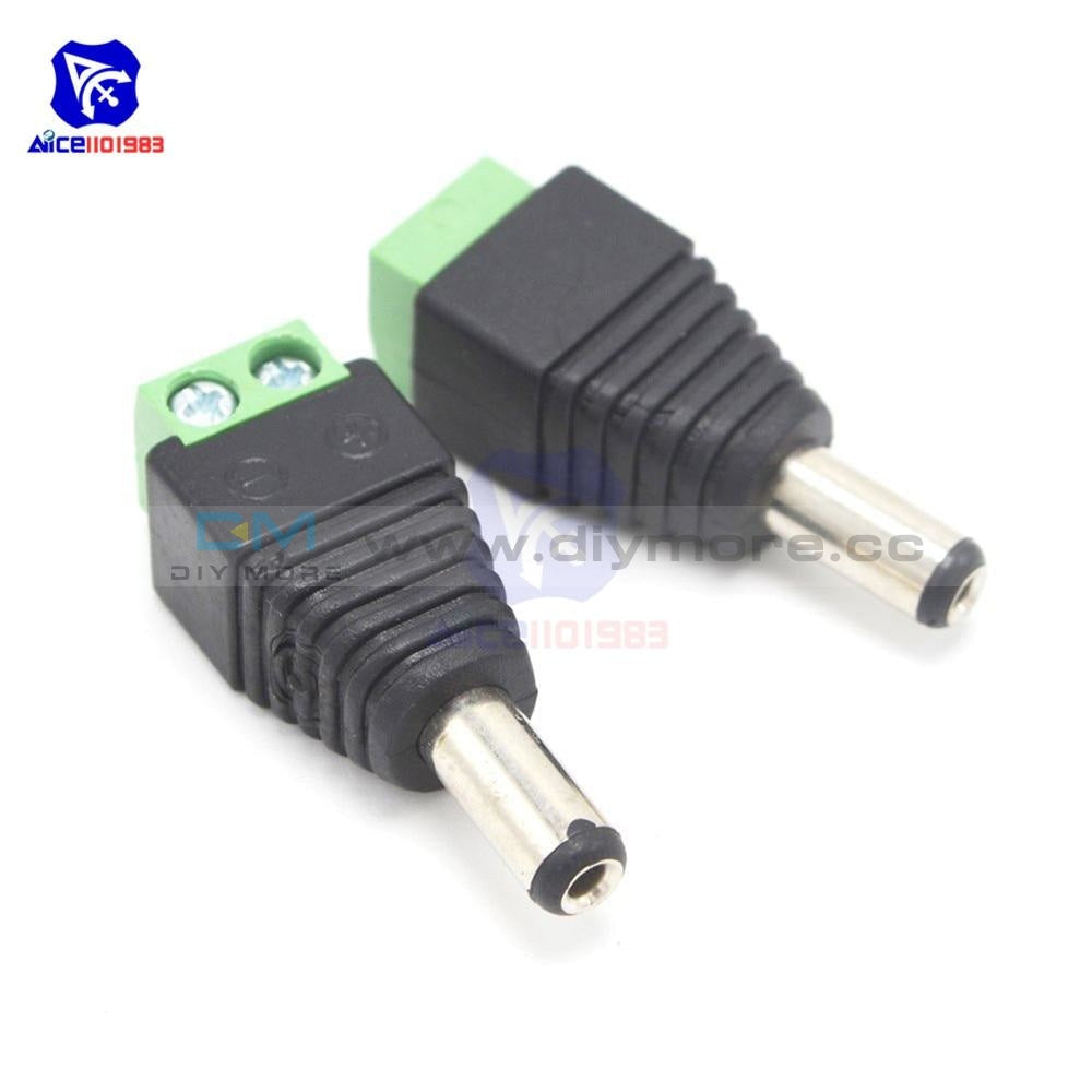 5 Pcs/lot Male Dc Power Plug Jack 2.5X5.5 Mm Wire Connector For Cctv Camera Led Strip Light
