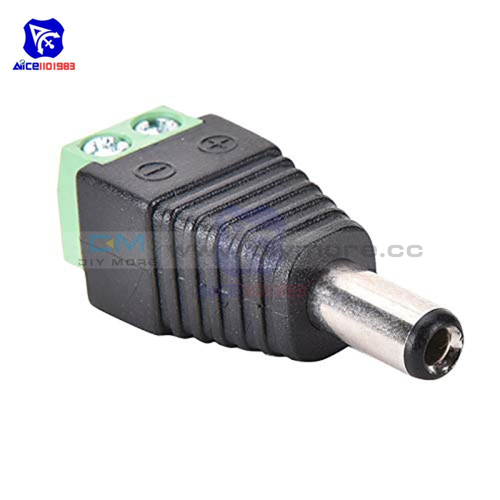 5 Pcs/lot Male Dc Power Plug Jack 2.5X5.5 Mm Wire Connector For Cctv Camera Led Strip Light