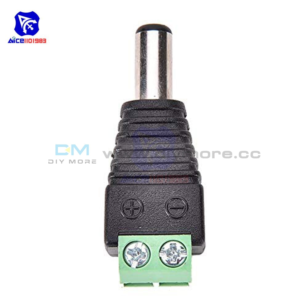 5 Pcs/lot Male Dc Power Plug Jack 2.5X5.5 Mm Wire Connector For Cctv Camera Led Strip Light