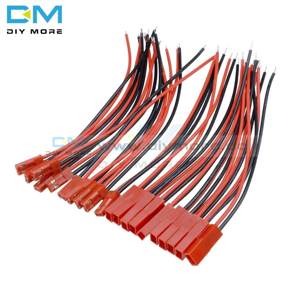 5 Pairs 10Cm A Pair Of 100Mm Male Female Jst Connector Plug Cable For Rc Bec Battery Helicopter Diy