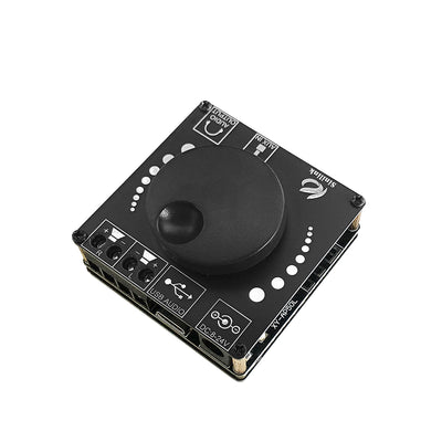 40W50WX2 Stereo Bluetooth Digital Power Amplifier Board 12V/24V2.0 Dual Channel Knob Volume Adjustment Switch