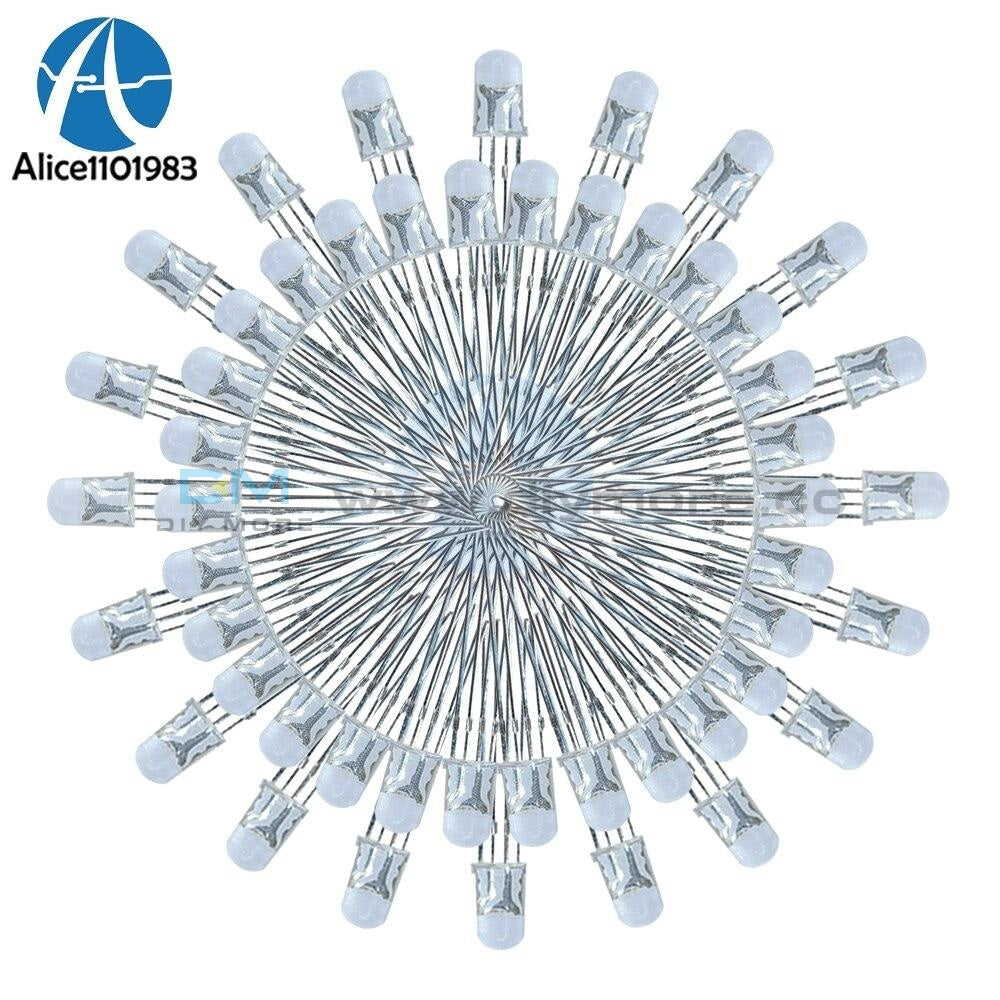 50Pcs Multicolor 5Mm 4Pin Rgb Led Diode Light Lamp Tricolor Round Common Anode Led 5 Mm Emitting Red