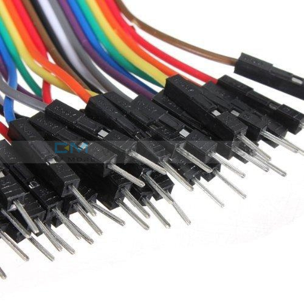 120Pcs Multicolored 40Pin Male To Female Breadboard Jumper Wires Ribbon Cables Kit Tools