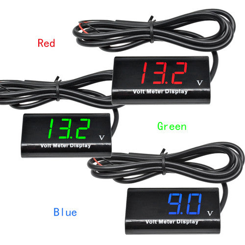 0.56" IPX6 Waterproof Voltmeter 3-18V LED Digital Volt Meter For Car Motorbike
