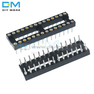 5Pcs 28 Pin Dip Sip Round Ic Sockets Adaptor Solder Type Narrow Scoket Diy Kit 28Pin Integrated