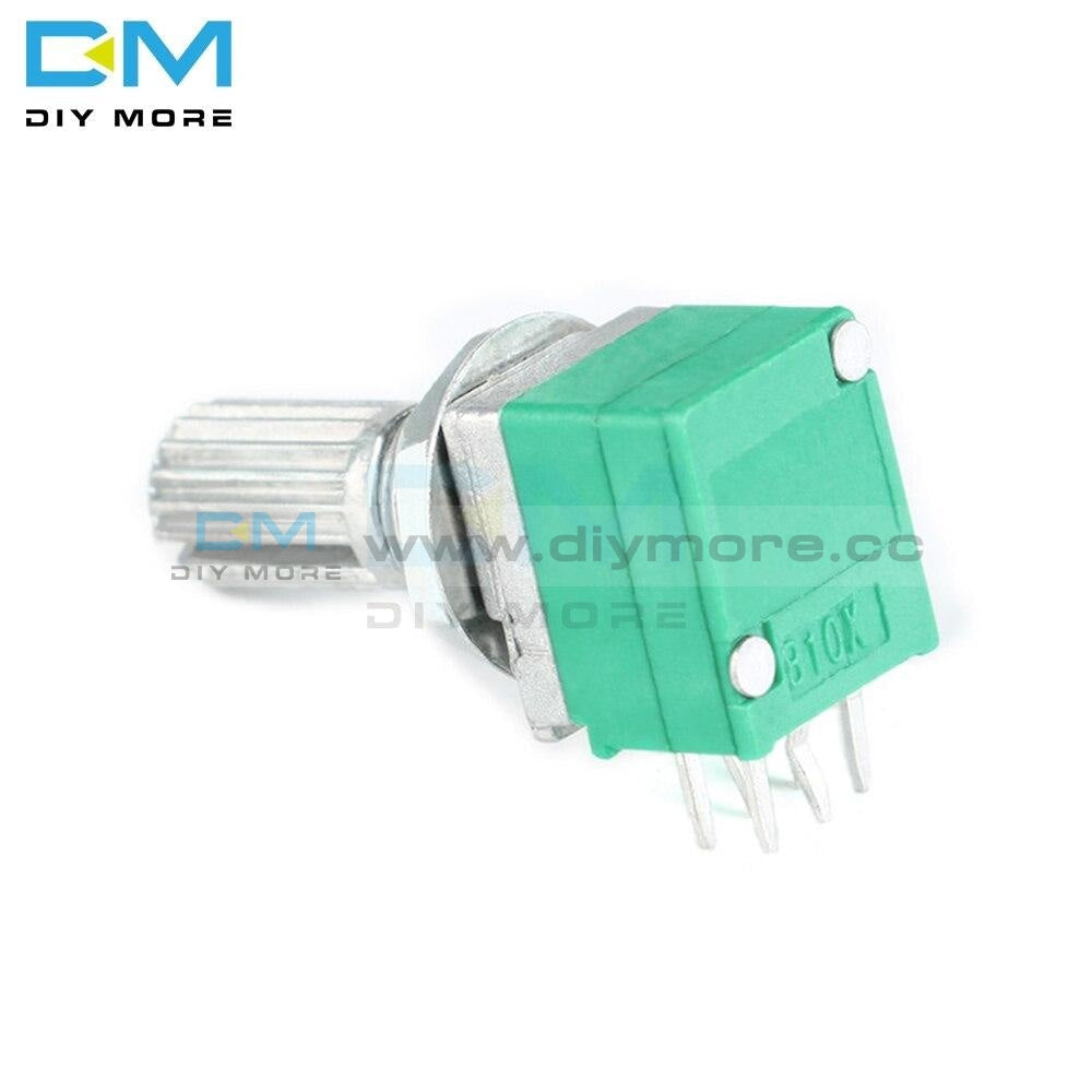 5Pcs 6Pin 6P Rotary Potentiometer 6Mm Knurled Shaft Single Linear B Type B10K Ohm B5K B20K B50K