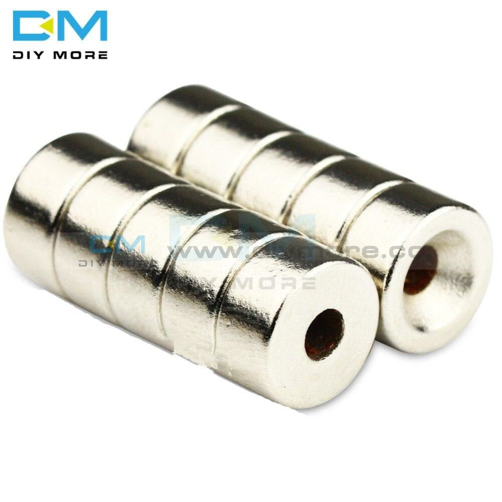 5Pcs N50 Strong Ndfeb Disc Neodymium Magnets 10X5Mm 10 X 5Mm Hole 3Mm Rare Earth Countersunk For Diy