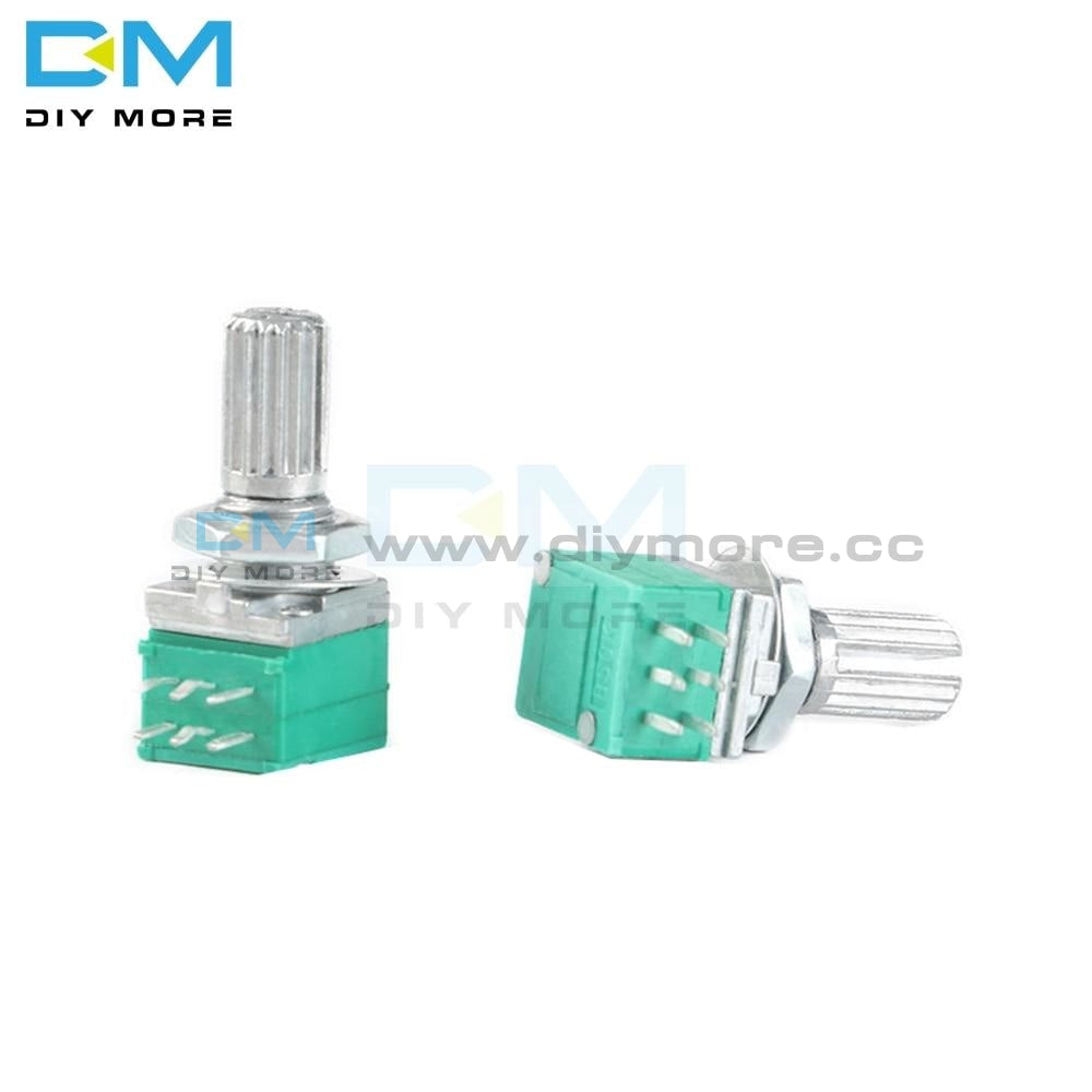 5Pcs Rotary Potentiometer 6Mm 6 Pin 6Pin 6P Knurled Shaft Single Linear B Type B10K Ohm 5K 10K 20K