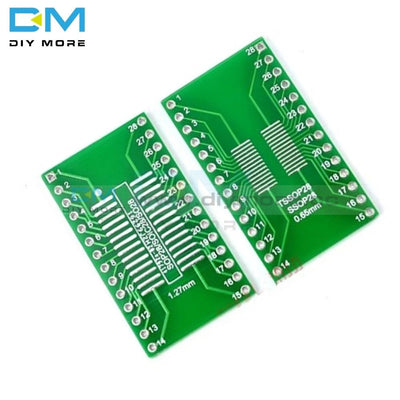 5Pcs Ssop28 Sop28 Tssop28 To Dip28 Adapter Converter Pcb Board 0.65/1.27Mm Integrated Circuits