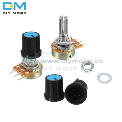 5Pcs Wh148 Resistor Linear Taper Rotary Potentiometer Cap Knob 1K 2K 5K 10K 20K 50K 100K 250K 500K