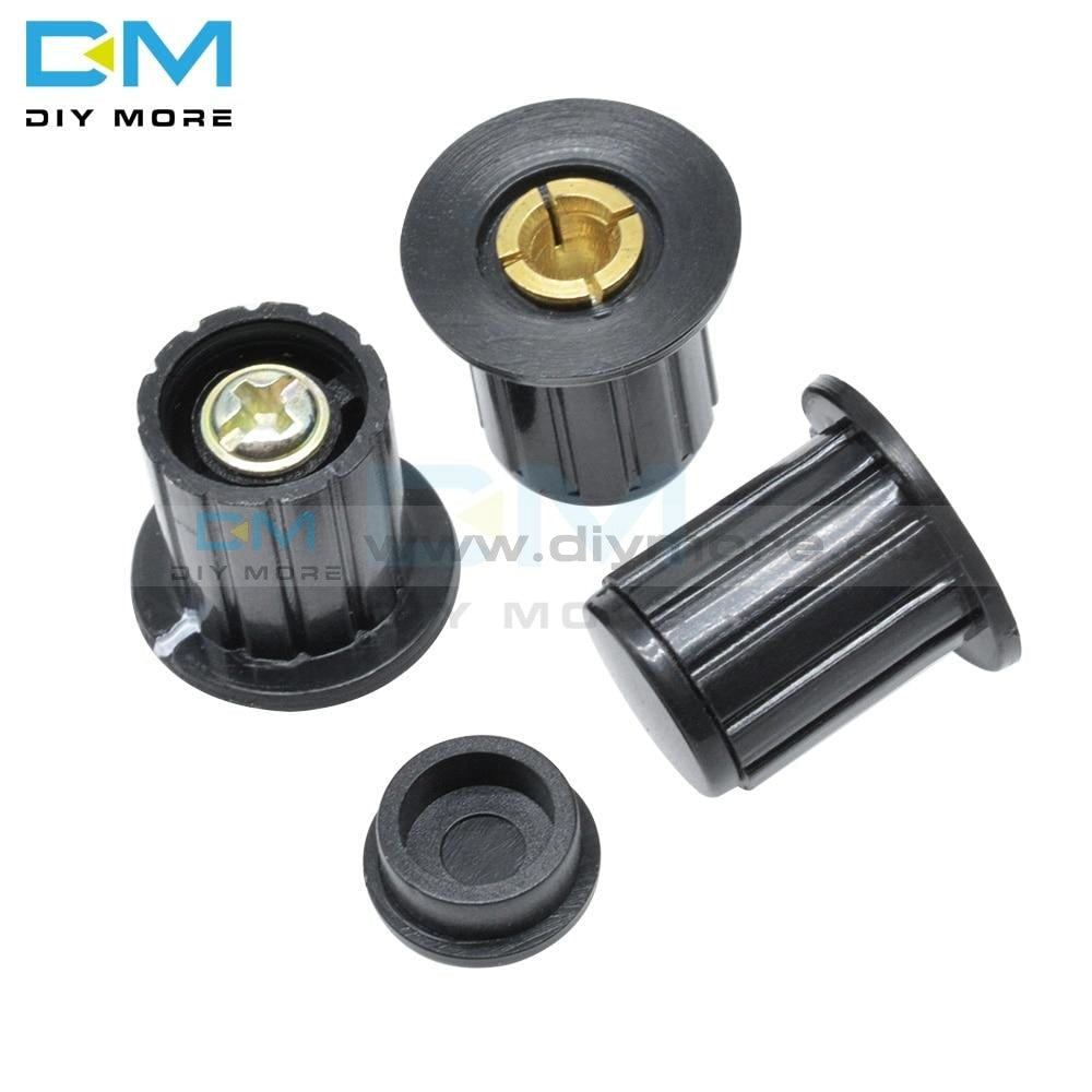 5Pcs Wxd3 13 12 1W 2W Black Potentiometer Rotary Knob Adjustable Wirewound Cap 3590S Insert 4Mm