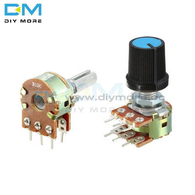 5Pcs Lot B1K B2K B5K B10K B20K B50K B100K B250K B500K B1M Potentiometer Resistor Linear Taper Rotary