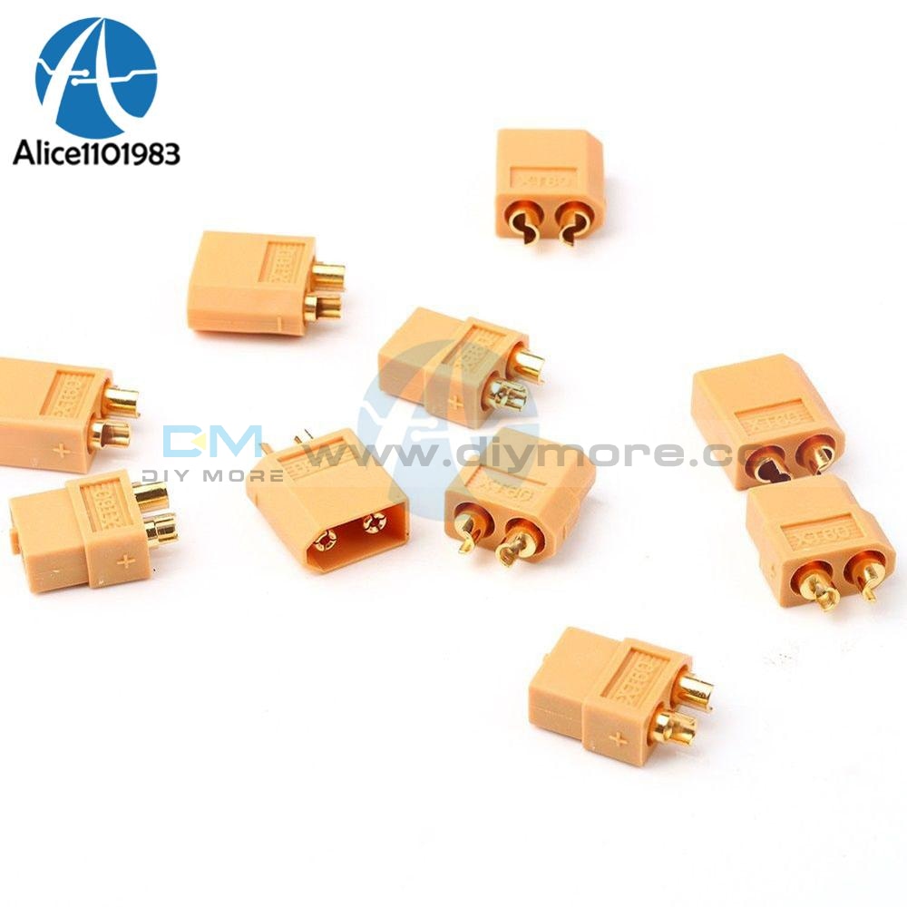 5Pairs 10Pcs Xt60 Xt 60 Male Female Bullet Connectors Plugs For Rc Lipo Battery Gold Plated Plug
