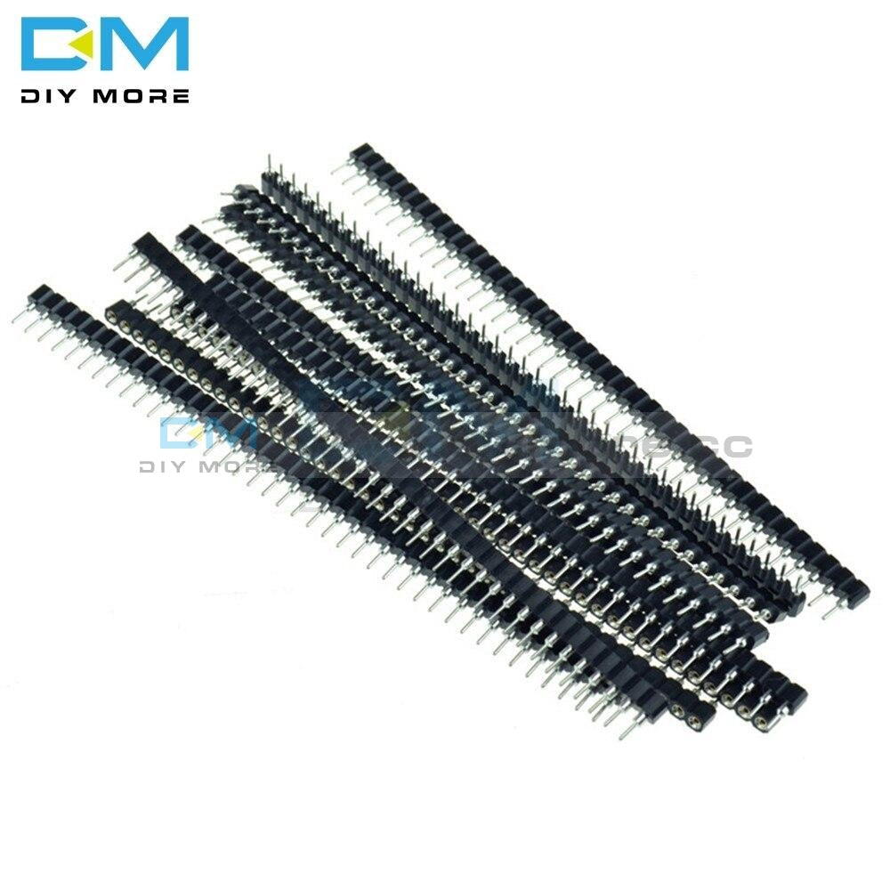 5Pcs 40 Pin Female Strip Single Row 2.54Mm Pitch Straight Needle Round Header Connector Integrated