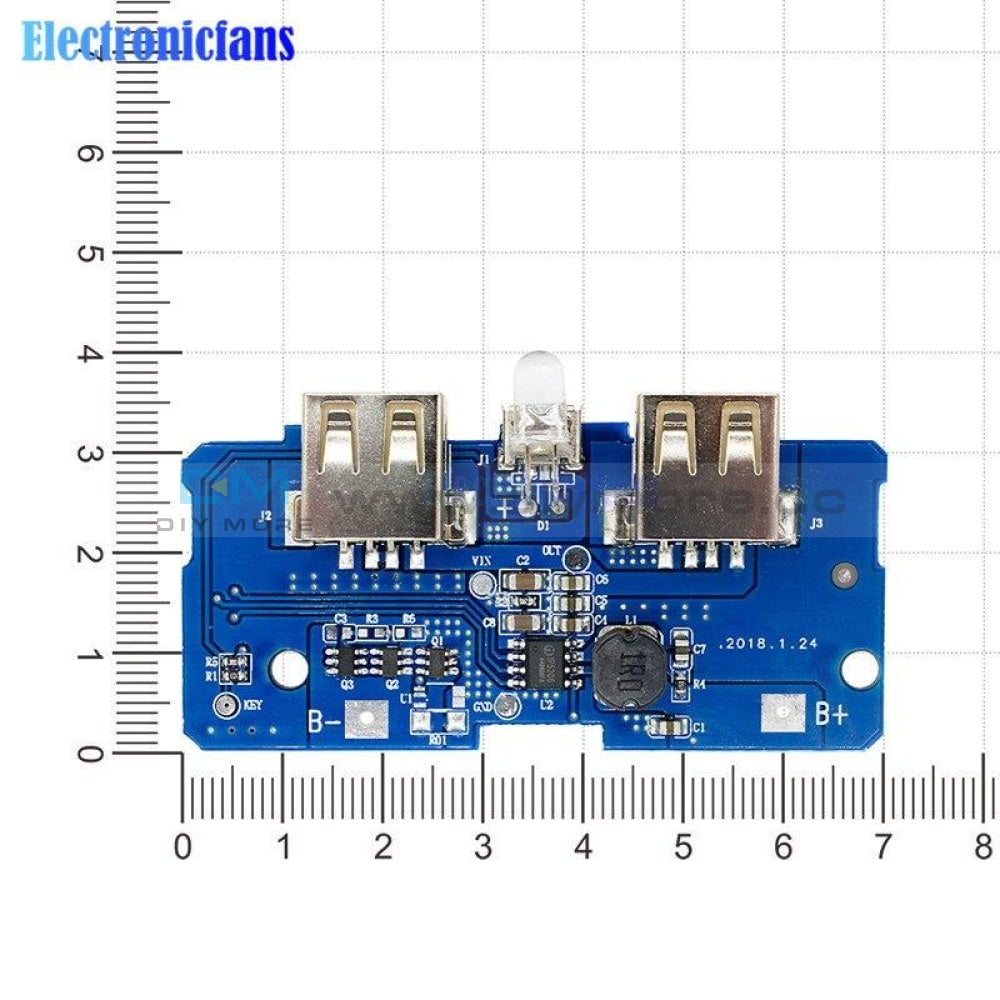5V 2A Power Bank Charger Module Step Up Converter Boost Supply Charging Circuit Board Dual Usb