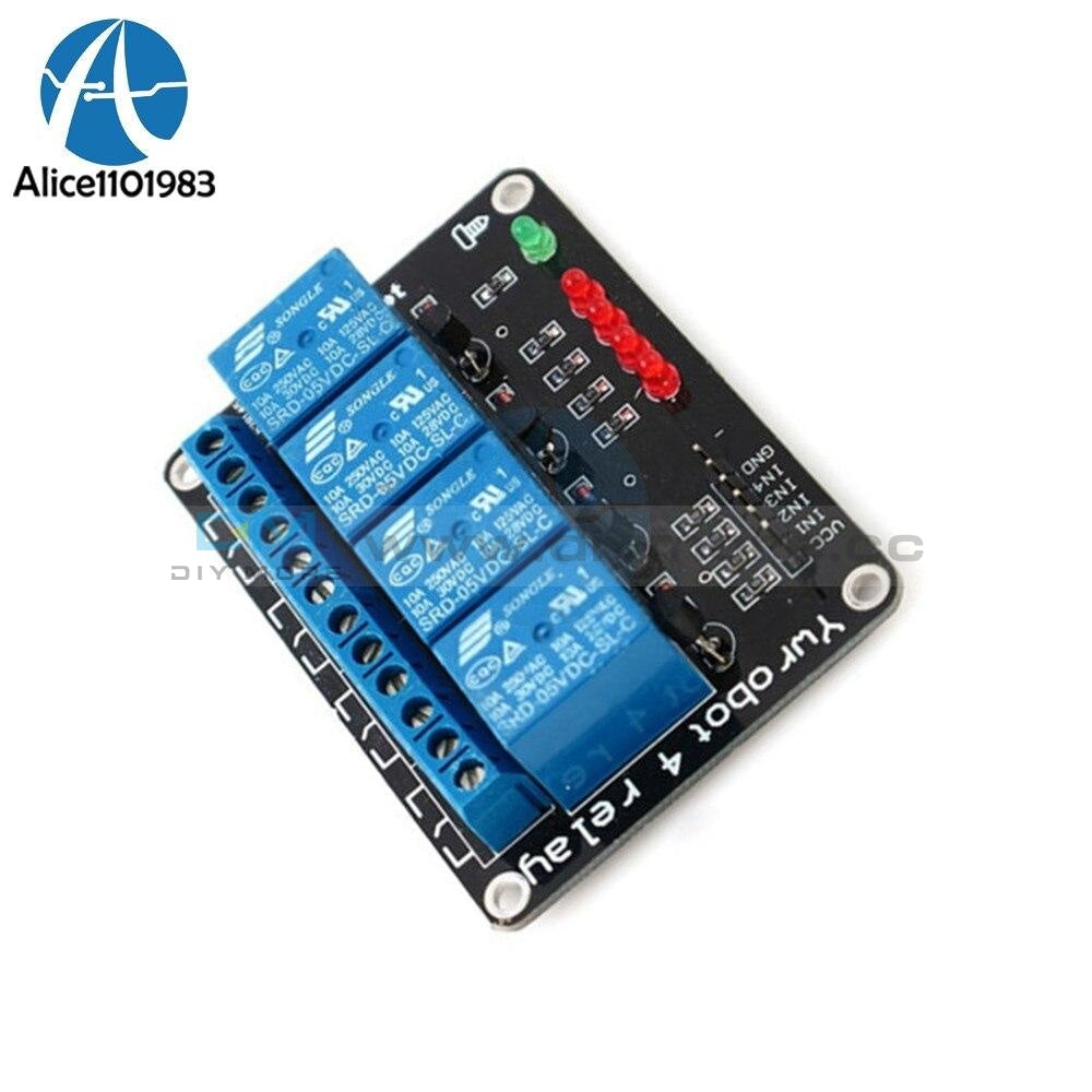 5V 4 Channel 4Ch Relay Module For Pic Avr Dsp Arm Msp430 Arduino Smart Electronic Way Integrated
