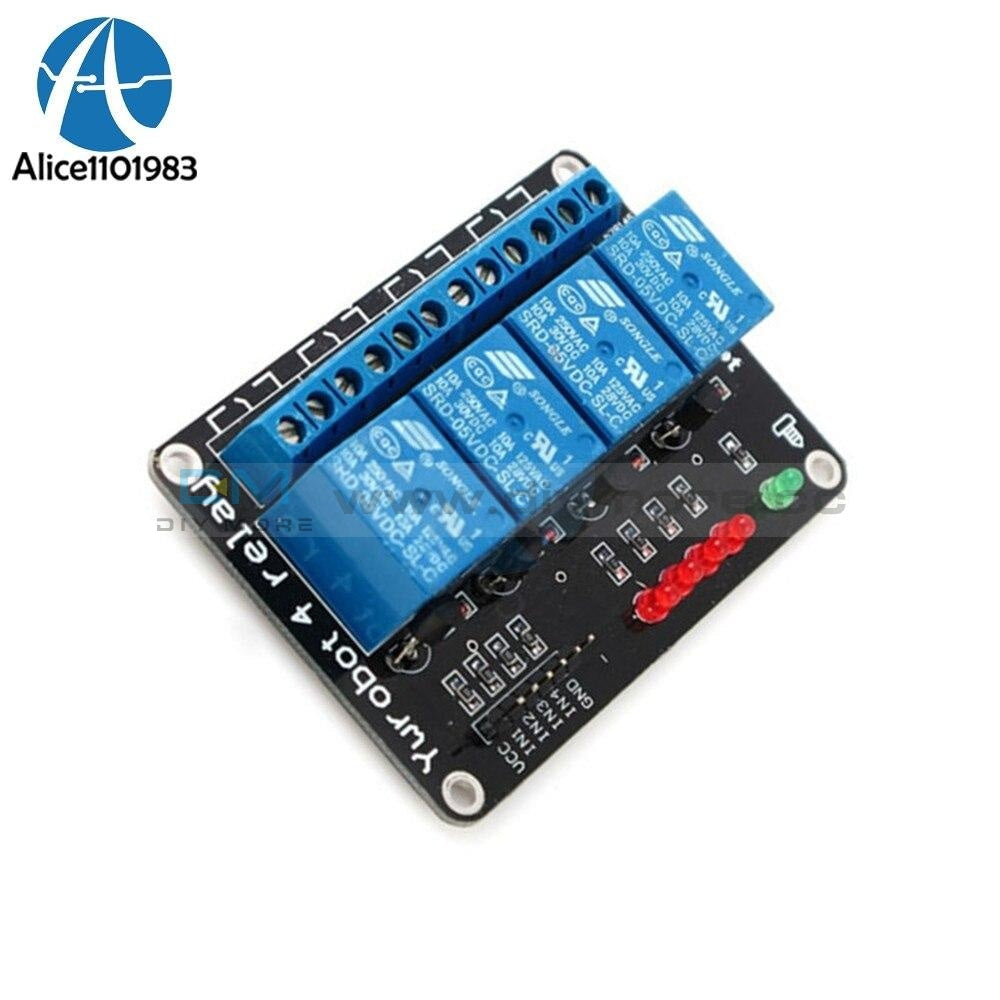 5V 4 Channel 4Ch Relay Module For Pic Avr Dsp Arm Msp430 Arduino Smart Electronic Way Integrated