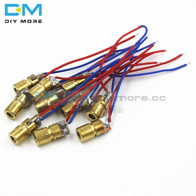 5Pcs 650Nm 6Mm Dc 3V 5Mw Laser Dot Diode Module Red Copper Head Mini Pointer 2.4Cm Diy Kit