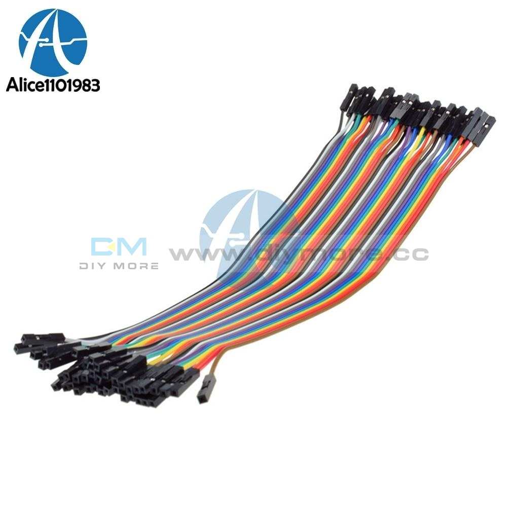 5Sets 40Pcs 2.54Mm Dupont Cable Female To Colorful Jumper Wire 20Cm For Arduino Diy Electronic Kit