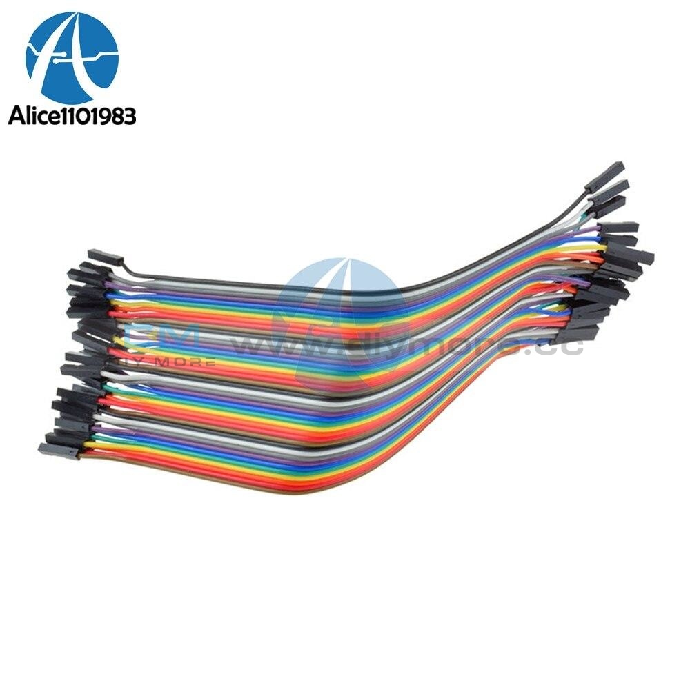 5Sets 40Pcs 2.54Mm Dupont Cable Female To Colorful Jumper Wire 20Cm For Arduino Diy Electronic Kit