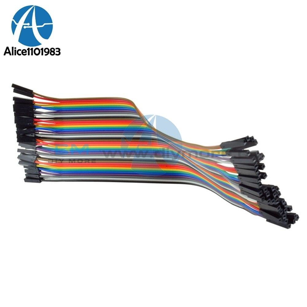 5Sets 40Pcs 2.54Mm Dupont Cable Female To Colorful Jumper Wire 20Cm For Arduino Diy Electronic Kit