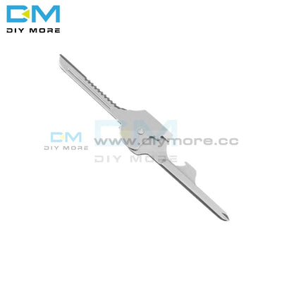 6 In 1 Utili Key Tool Keyring Keychain Multifunction Stainless Steel Integrated Circuits