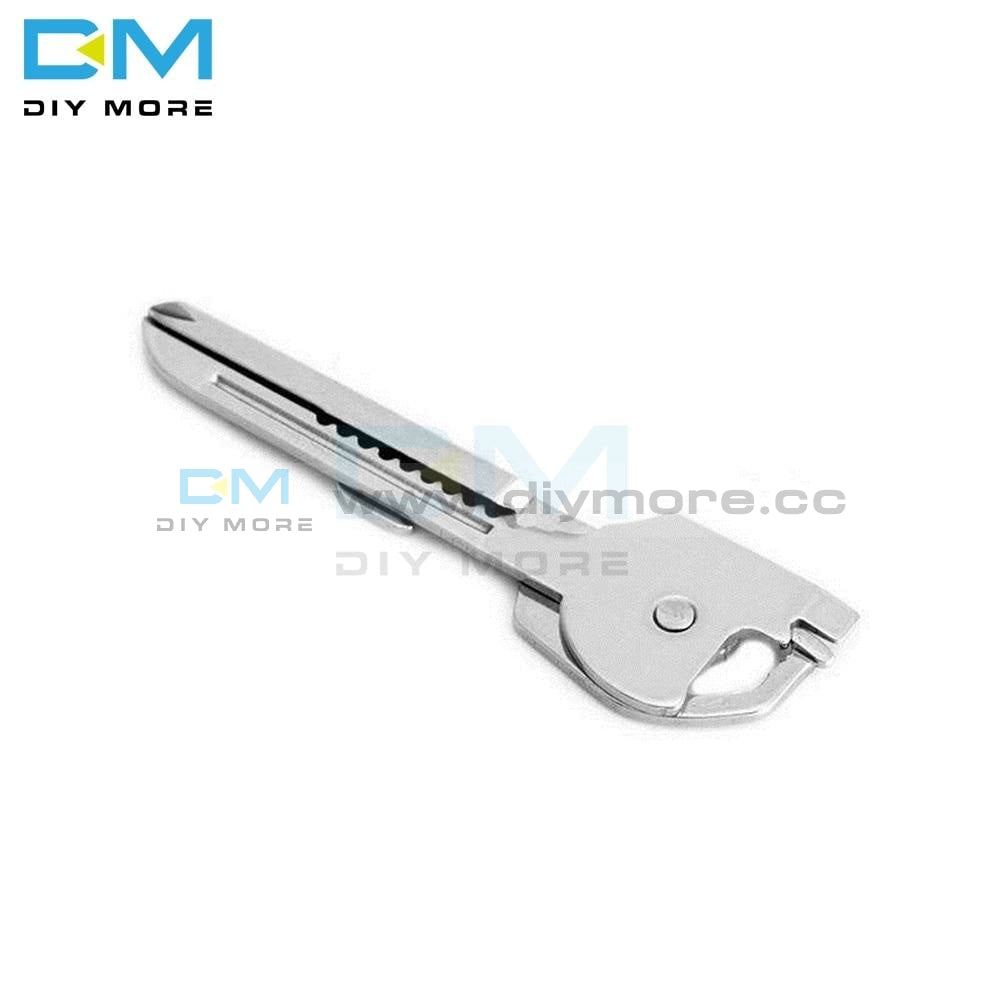 6 In 1 Utili Key Tool Keyring Keychain Multifunction Stainless Steel Integrated Circuits