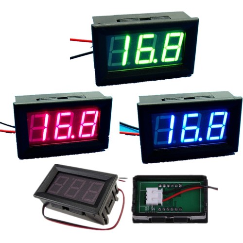 0.56" 2 Wire Digital Voltmeter LED Volt Voltage Meter DC5V~120V Red/Green/Blue