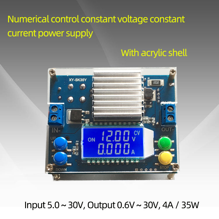Solar Energy Charging Of Adjustable Automatic Voltage Rising And Falling Power Module With Constant Voltage And Constant Current LCD Shell