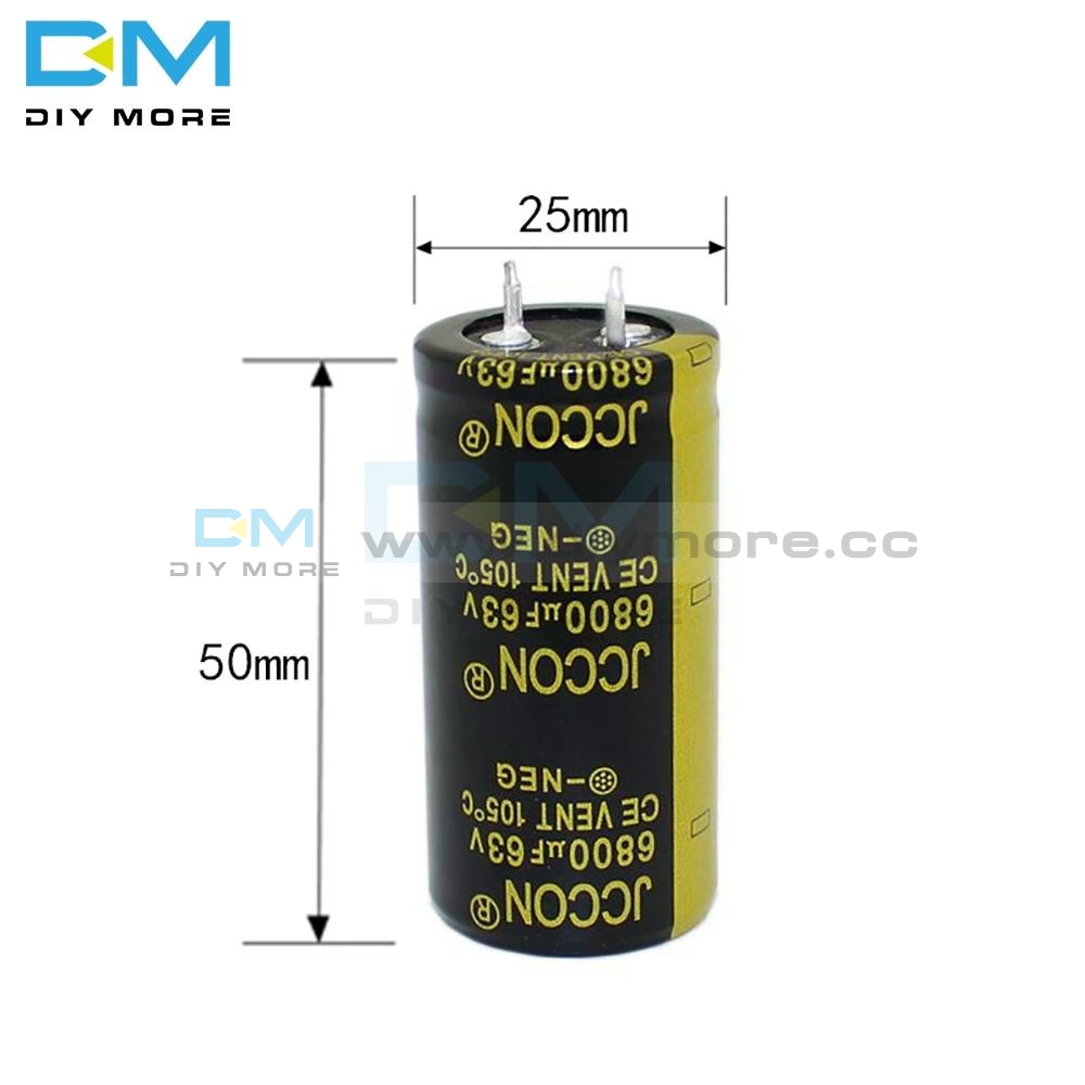 63V 6800Uf 25X50Mm 25X50 Aluminum Electrolytic Capacitor High Frequency Low Impedance Through Hole