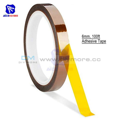 6Mm Width 100Ft Length Self Adhesive Tape High Temperature Heat Resistant Polyimide Roll 260 300