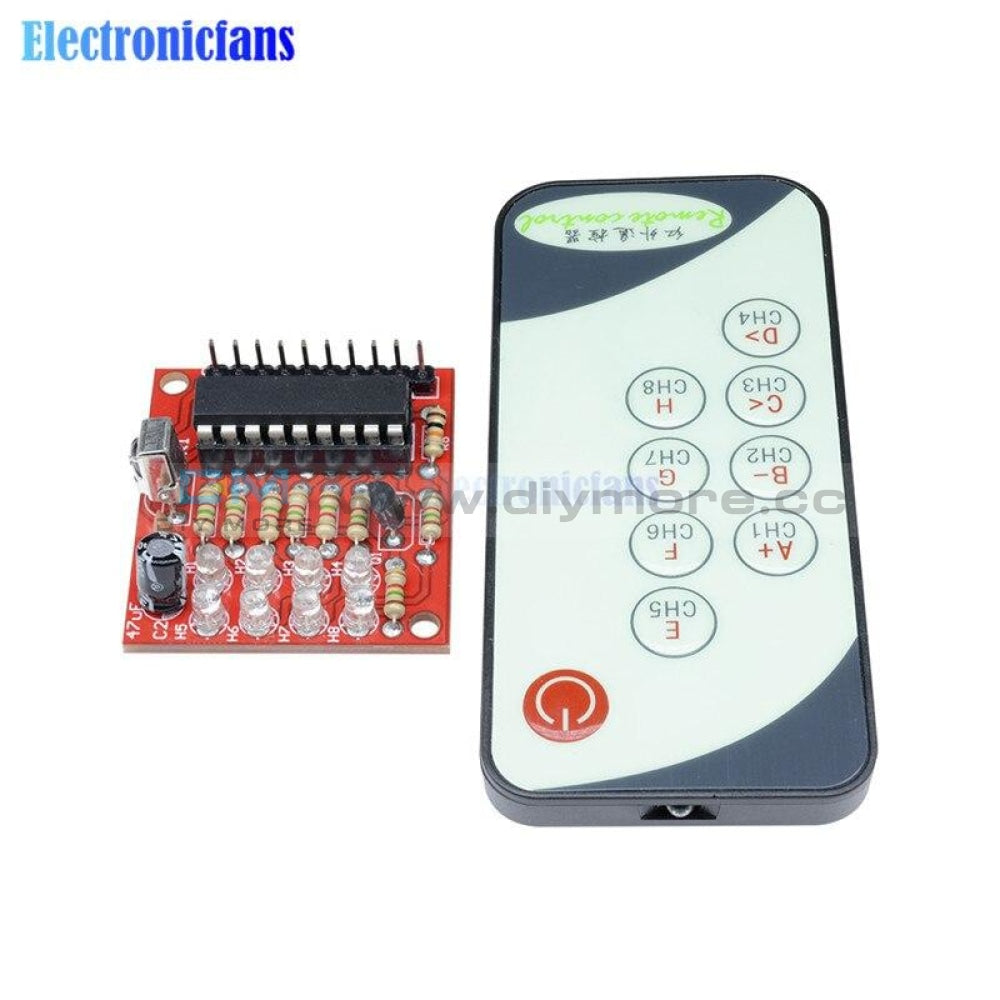 8 Channel Ir Module 3-5V 8 Channel Relay Driving IR Infrared Receiver Module + 9 Keys Remo ...