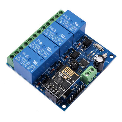 ESP8266 ESP-01 4-Channel WiFi Relay Module For Smart Phone APP Controller 12V